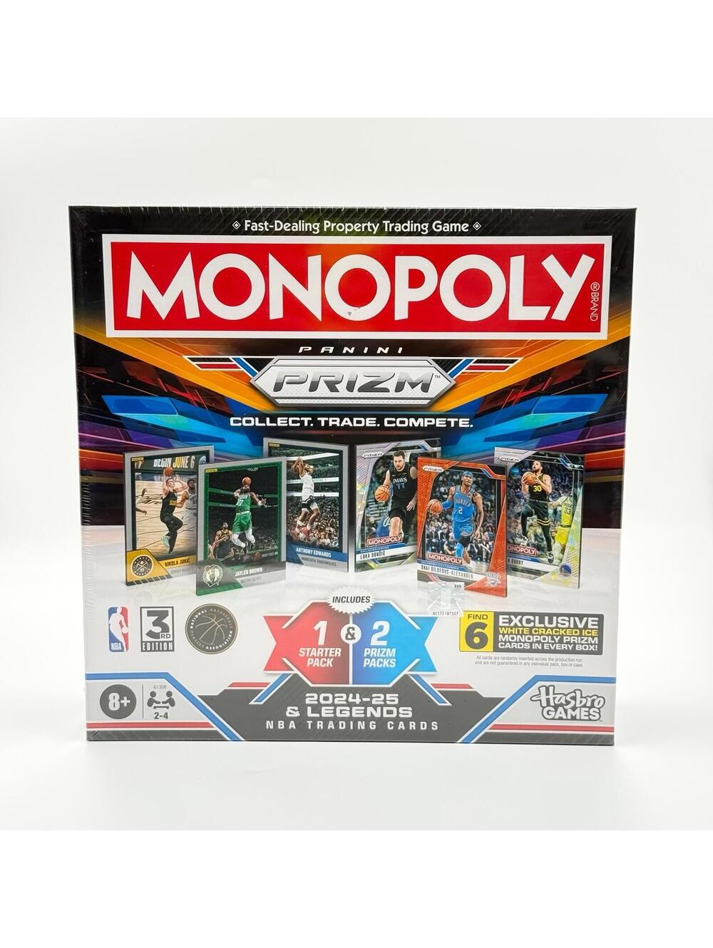 24-25 Panini Prizm Monopoly NBA Basketball Trading Card Game 3rd Edition Sealed